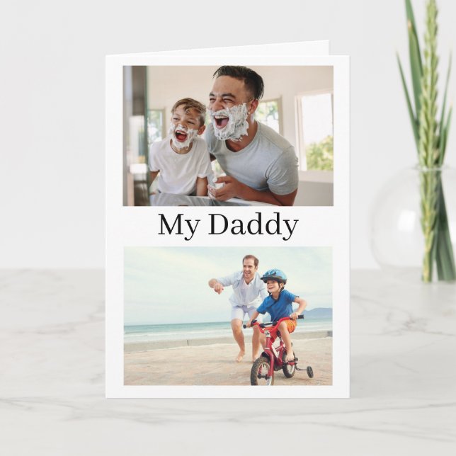 Foto Tarjeta del Día del Padre de Admiring Son (Anverso)