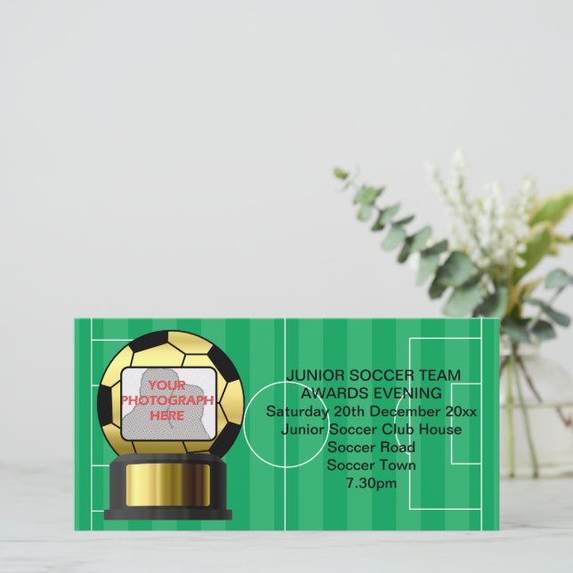 Foto Tarjeta fotográfica de invitación a un partid (Anverso de pie)