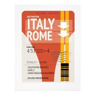 Foto Tarjeta postal de billete de vacaciones en Roma It