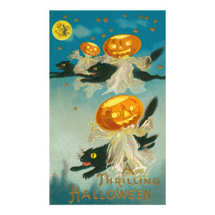 Foto Tarjeta postal de Halloween vintage y extravagante