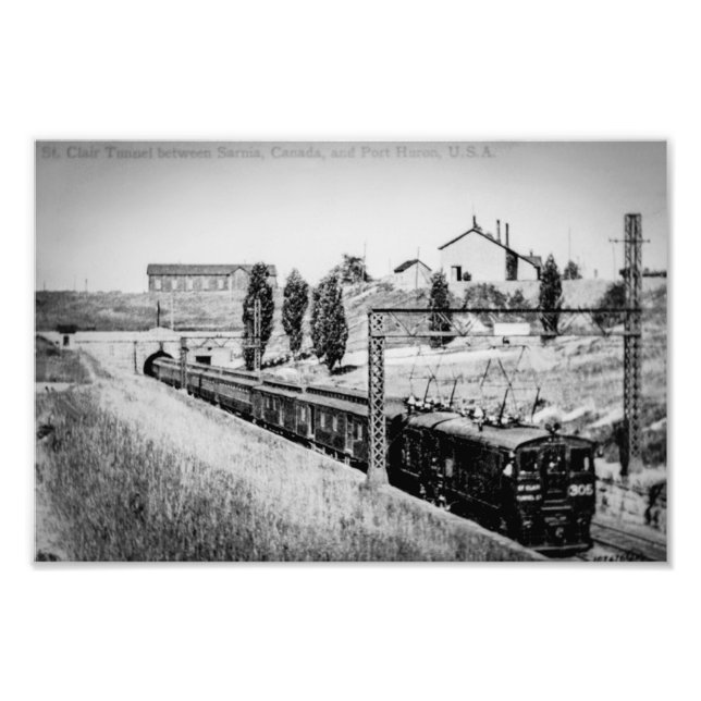 Foto Tarjeta postal del túnel del río St. Clair (Frente)