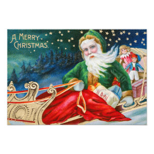Foto Tarjeta postal vintage retro de Navidad de Papá No