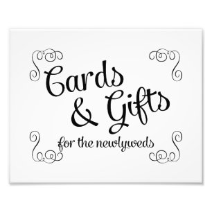 Foto Tarjeta Swirls y Regalos Boda Rótulo Fotoimpresión