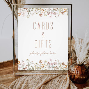 Foto Tarjetas de ducha con flores silvestres y regalos