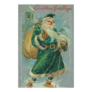 Foto Tarjetas de Navidad de Santa Claus Retro