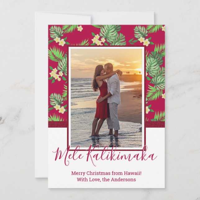 Foto: Tarjetas de Navidades Mele Kalikimaka (Anverso)
