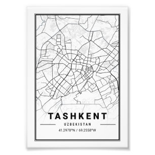 Foto Taskent - Uzbekistán, mapa de ciudad ligera