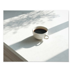 Foto Taza De Café Minimalista Luz Suave Del Sol Quietud