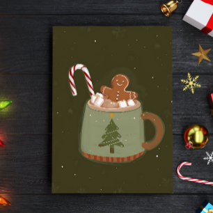 Foto Taza de chocolate caliente de jengibre de Navidad