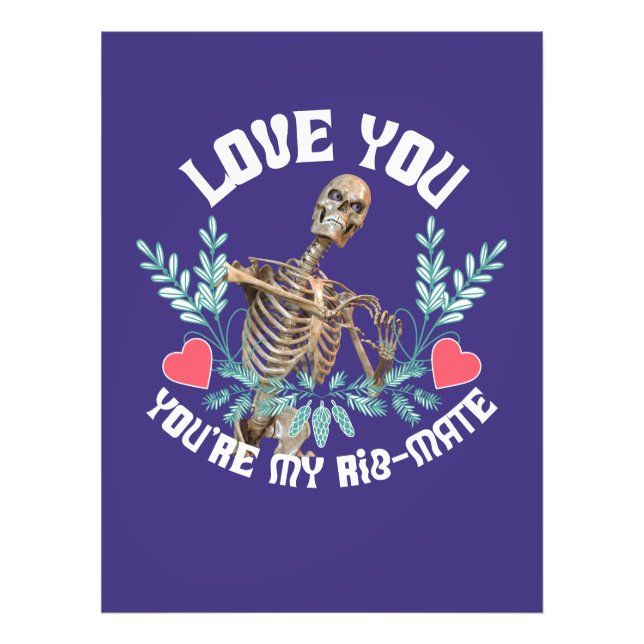 Foto Te amo, eres mi Rib Mate Skeleton Valentine (Frente)