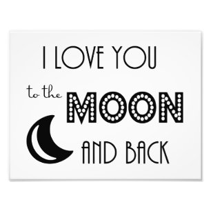 Foto te amo hasta la luna y de vuelta negro blanco