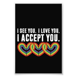 Foto Te veo te amo te acepto arcoíris LGBTQ