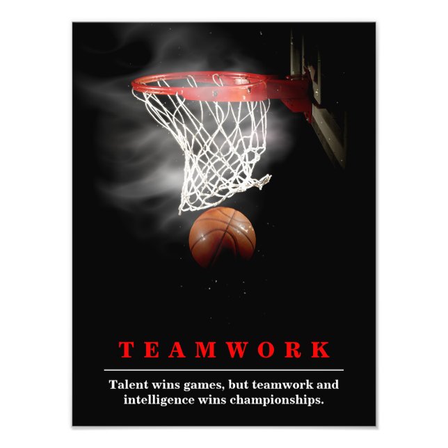 Foto Teamwork Basketball Motivational Inspirational (Frente)