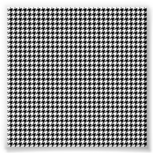 Foto Tejido de Piedra Cuadro de Houndstooth Blanco Negr