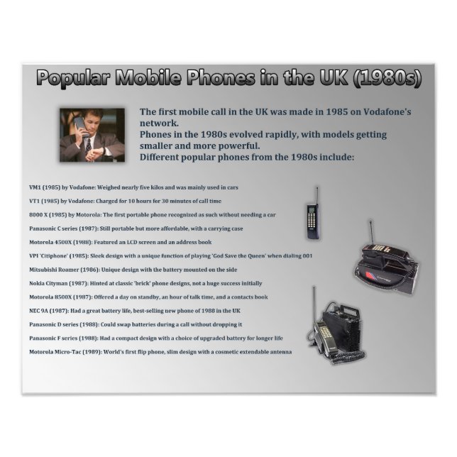 Foto Teléfonos móviles populares en el Reino Unido (año (Frente)