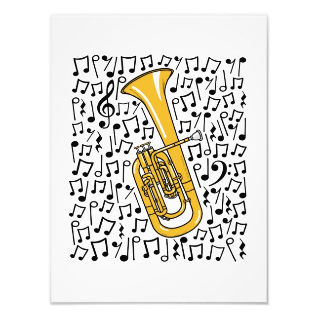 Foto Tenor Horn Musical Notes Hornist Brass Músico (Frente)