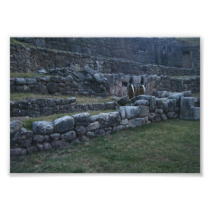 Foto Terrazas de piedra antiguas incas y fuentes de agu