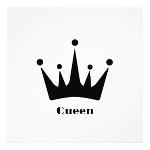 Foto Texto personalizado de Reina Corona Negra Ampliaci
