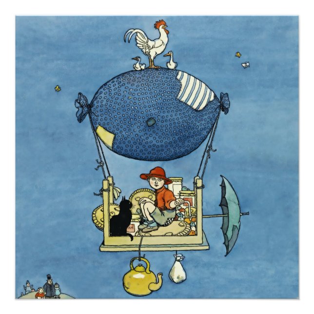 Foto "The Airship" de W Heath Robinson (Frente)