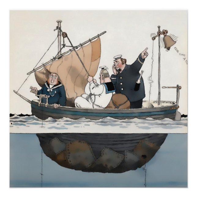 Foto "The Barnacle Bell", por W Heath Robinson (Frente)