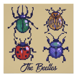 Foto The Beetles pixelart