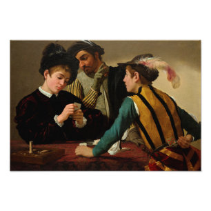 Foto The Cardsharps, 1595 por Caravaggio