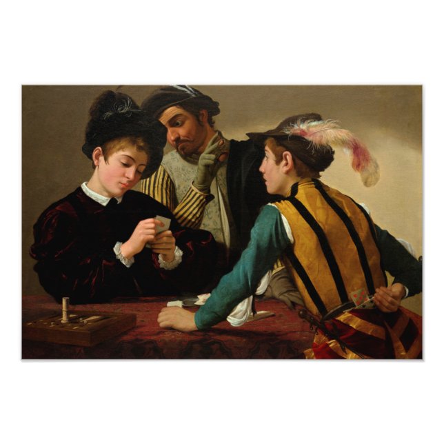 Foto The Cardsharps, 1595 por Caravaggio (Frente)