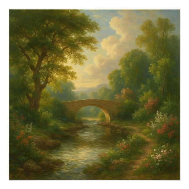 Foto The Eternal Arch: Romantic Twilight Over the River (Frente)