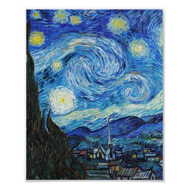 Foto The Starry Night (1889) by Vincent Van Gogh (Frente)