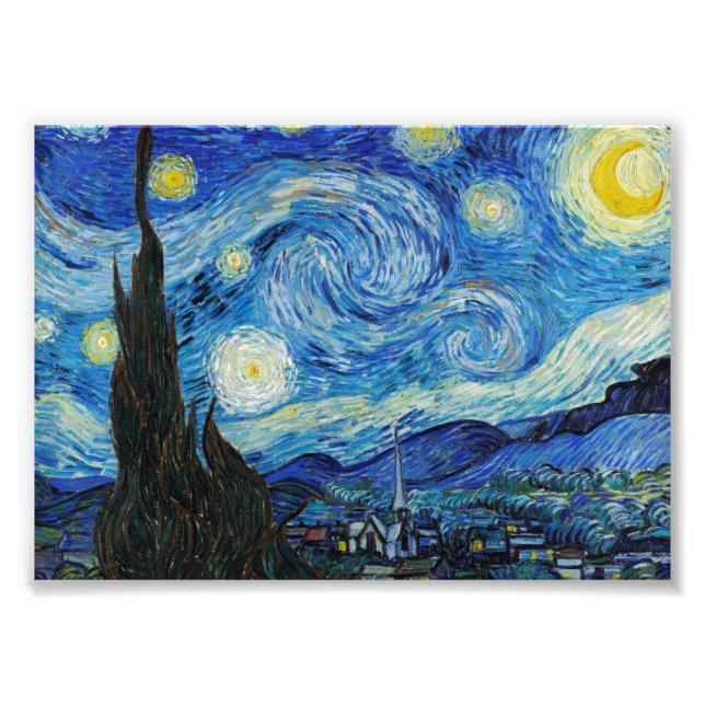 Foto The Starry Night (1889) by Vincent Van Gogh (Frente)