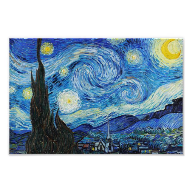 Foto The Starry Night (1889) by Vincent Van Gogh (Frente)