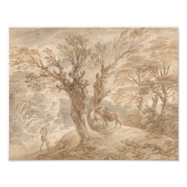 Foto Thomas Gainsborough - Paisaje de madera con campes (Frente)