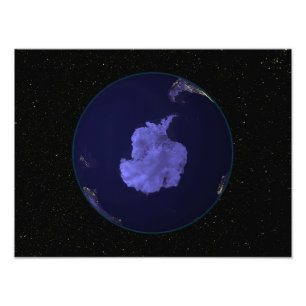 Foto Tierra completa en la noche mostrando luces de la