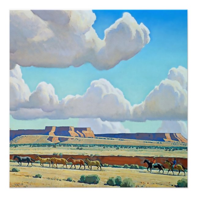 Foto "Tierra salvaje del Navajo" por Maynard Dixon (Frente)