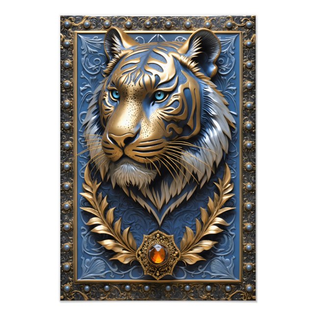 Foto Tigre de ojos azules (Frente)