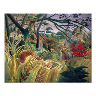 Foto Tigre en una tormenta tropical Henri Rousseau