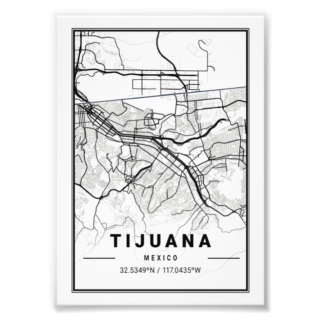 Foto Tijuana - Mapa de Ciudad Ligera de México (Frente)
