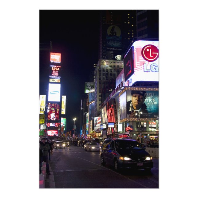 Foto Times Square de noche en Manhattan, Nueva York (Frente)