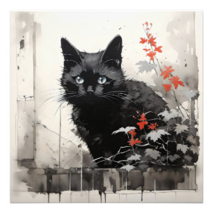 Foto Tinta de Gato Negro