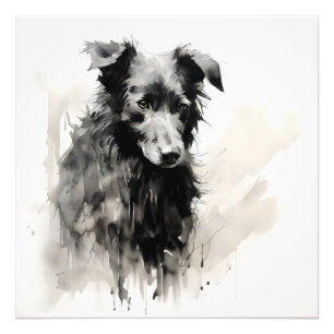 Foto Tinta de perro negra natural
