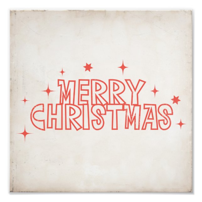 Foto Tipografía Retro Feliz Navidad (Frente)