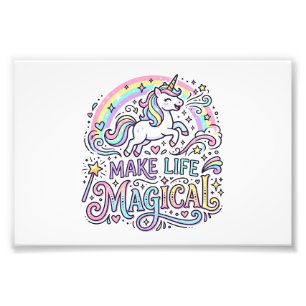 Foto Tipografía Vectorial Premium Unicornio Hace la Vid