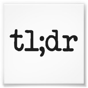 Foto tl;dr demasiado tiempo no leí