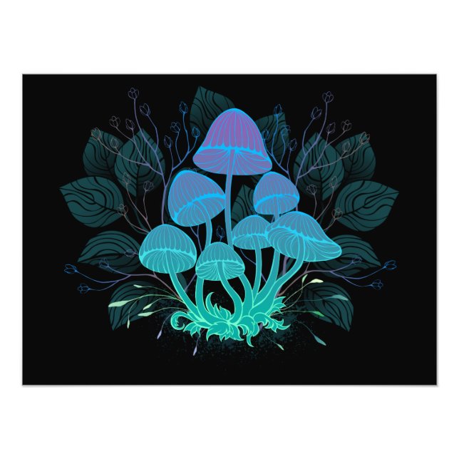 Foto Toadstools en Bushes (Frente)