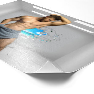 Foto Toalla de hombre de SlipperyJoe rota pared de ladr