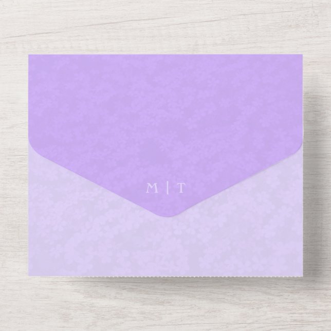 Foto Todo en una boda Lilac Invitación Código QR (Reverso )
