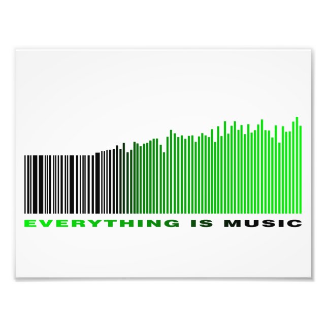 Foto Todo es música Green Text Barcode Song Player (Frente)