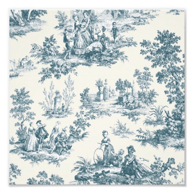 Foto Toile de jouy sage verde elegante (Frente)