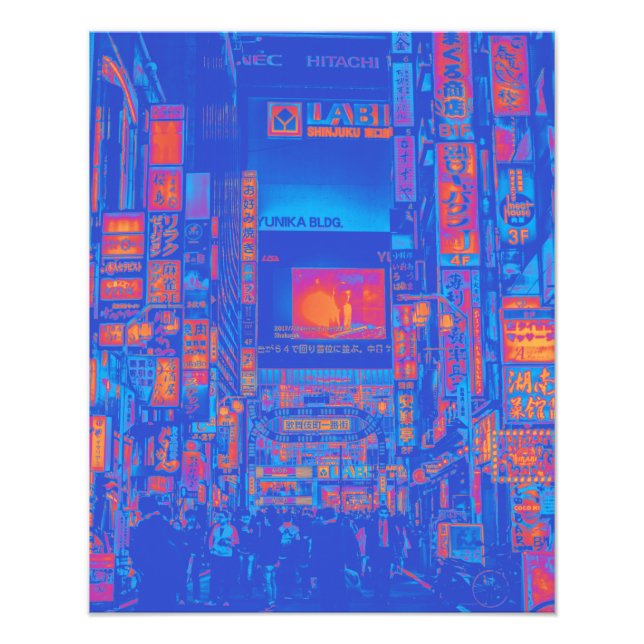 Foto Tokyo Shinjuku Kabukicho Cyberpunk Poster (Frente)