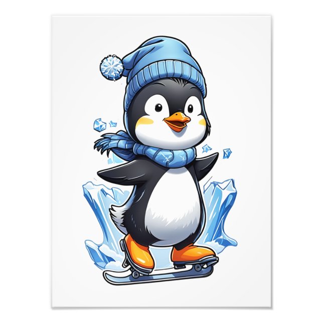 Foto Toma de hielo en penguin de invierno (Frente)